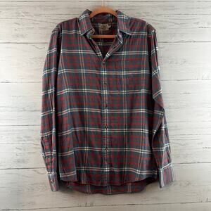 Faherty The All Time Shirt Brushed Flannel Plaid Print Size S